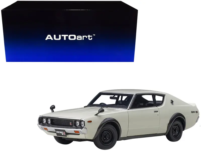 Nissan Skyline 2000Gt-R (Kpgc110) Rhd (Right Hand Drive) White 1/18 Model Car By Autoart 1