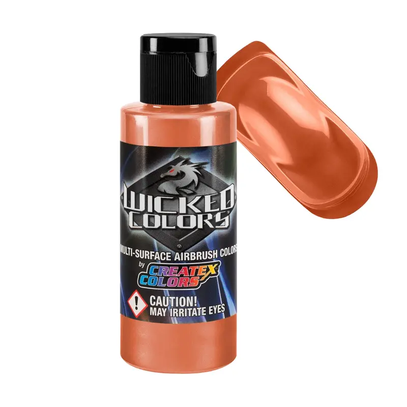 Orange - Wicked Pearlized Colors Airbrush Paint, 2 Oz. 1