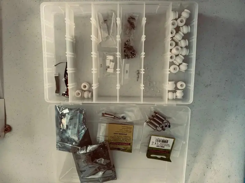 Organizer Storage Boxes With Drone Accessories - Used 1