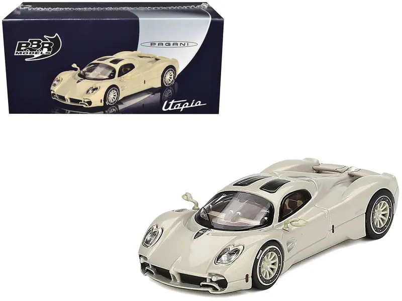 Pagani Utopia Presentation Grigio Rinascimento Silver 1/64 Diecast Model Car By Bbr 1