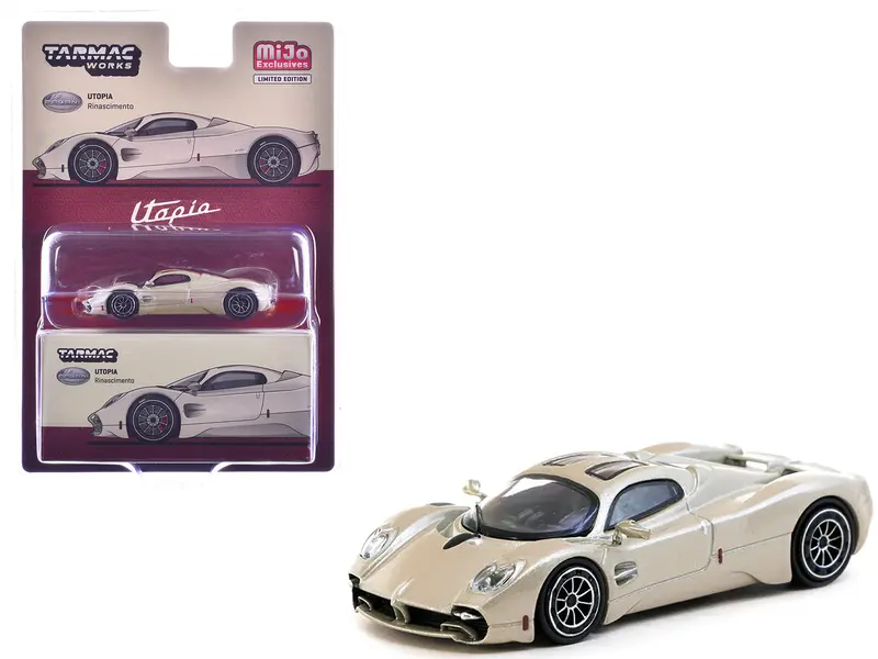 Pagani Utopia Rinascimento Silver Metallic "Global64" Series 1/64 Diecast Model By Tarmac Works 1