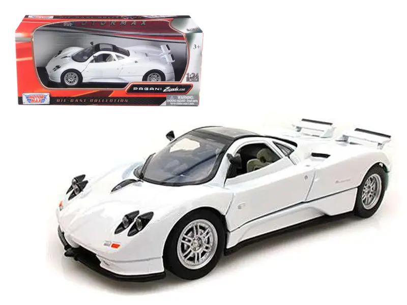 Pagani Zonda C12 White 1/24 Diecast Car Model By Motormax 1