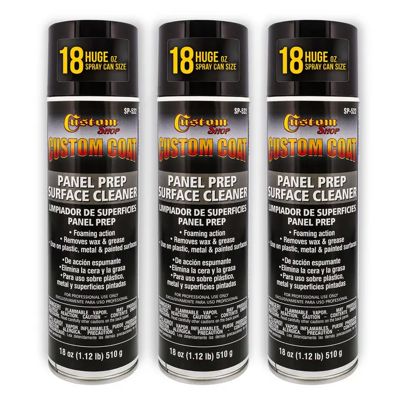 Panel Prep Surface Cleaner & Degreaser (3 Pack) - 18Oz Spray Can - Powerful Wax And Grease Remover For Auto Body Paint Prep - Removes Residue Before Painting 1