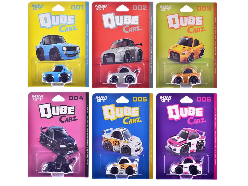 "Qubecarz" Series #1 Set Of 6 Pieces 1/64 Diecast Model Cars By Mini Gt 1