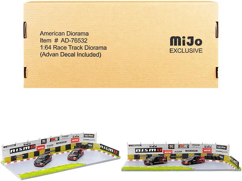 "Race Track Advan" Diorama With Decals For 1/64 Scale Models By American Diorama 1