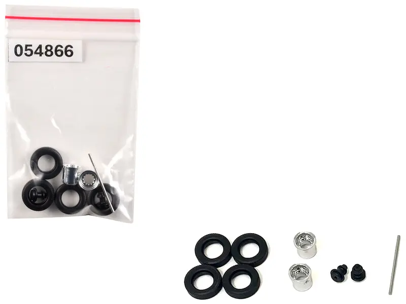 Rear Hypoid Wheelset Chrome 1/87 (Ho) Plastic Model By Promotex 1