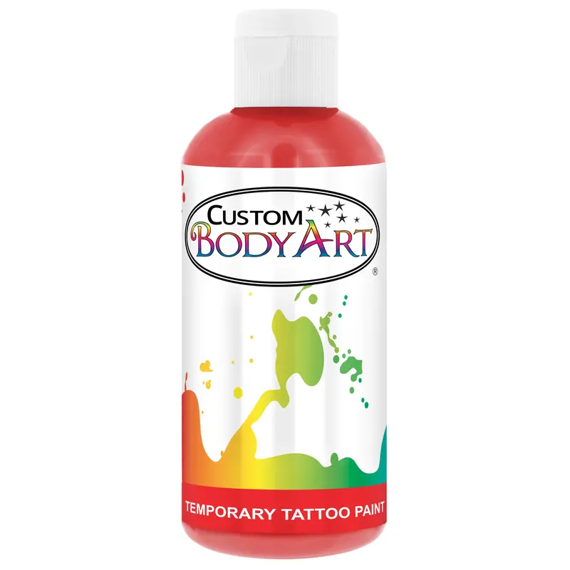 Red Airbrush Body Paint 8Oz - Alcohol-Based, Waterproof, Body Paint For Adults, Cosplay, Temporary Tattoos 1