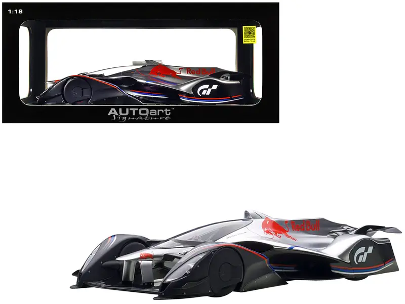 Red Bull X2014 Fan Car Sebastian Vettel Hyper Silver 1/18 Model Car By Autoart 1
