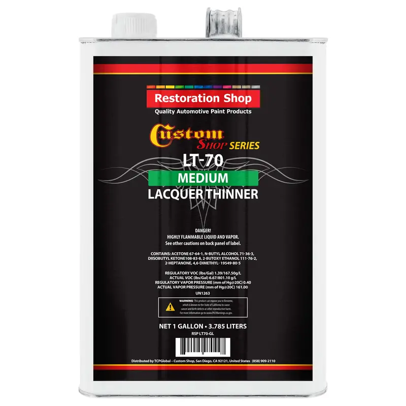 Restoration Shop Acrylic Lacquer Medium Thinner Low-Temp Topcoat Thinner Gallon 1