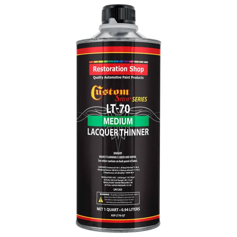 Restoration Shop Acrylic Lacquer Medium Thinner Low-Temp Topcoat Thinner Quart 1