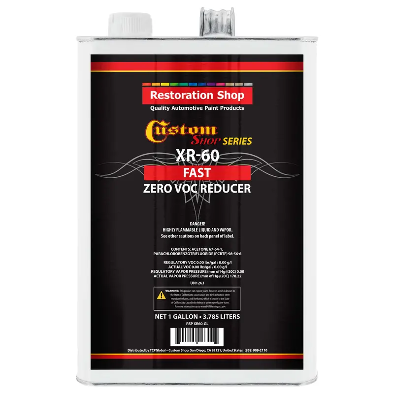 Restoration Shop / Custom Shop - Xr60 Fast Zero Voc Urethane Reducer (Gallon) For Automotive Paint And Industrial Paint Use For Low Voc Compliance 1