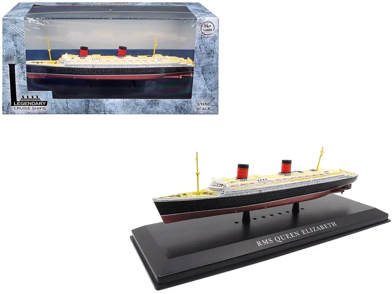 Rms Queen Elizabeth Passenger Ship 1/1250 Diecast Model By Legendary Cruise Ships 1