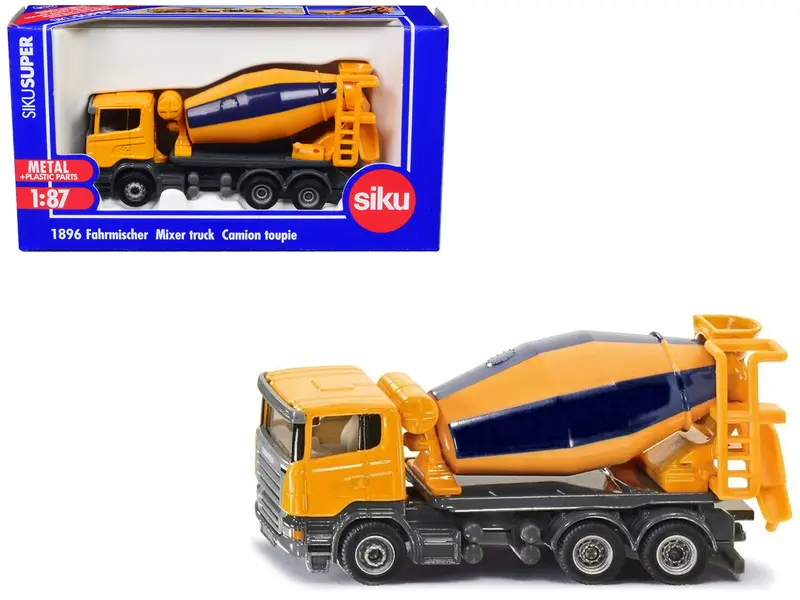 Scania Mixer Truck Yellow 1/87 (Ho) Diecast Model By Siku 1