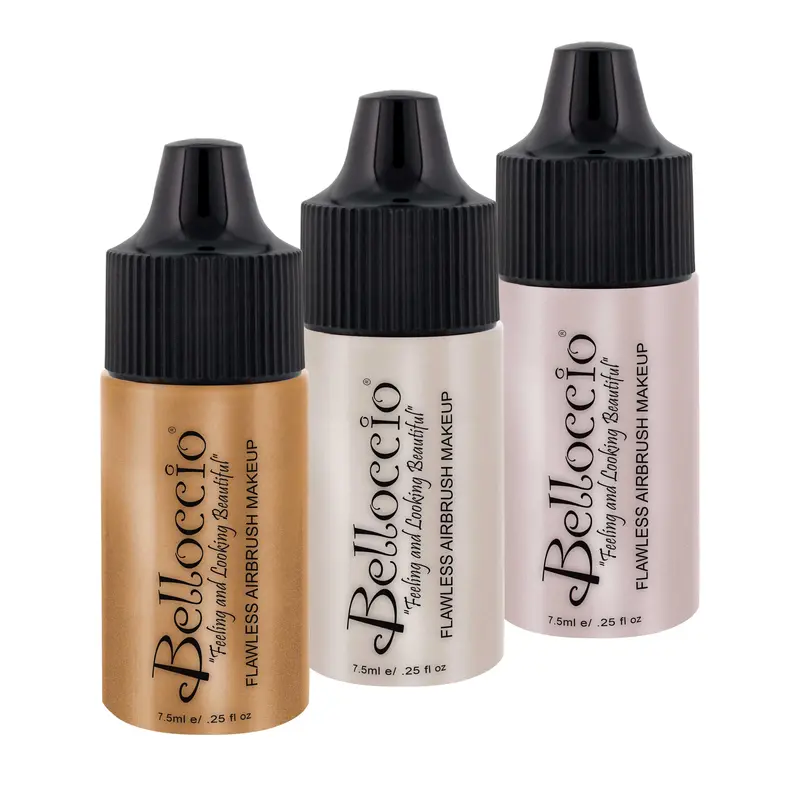 Shimmer Shade Set (Trio Set) Of Belloccio's Professional Airbrush Makeup In 1/4 Oz. Bottles (New Formula) 1