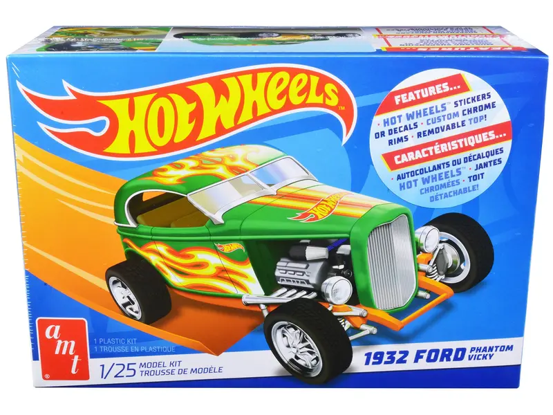 Skill 2 Model Kit 1932 Ford Phantom Vicky "Hot Wheels" 1/25 Scale Model By Amt 1