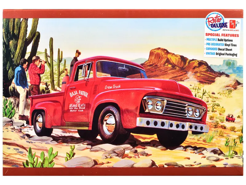 Skill 2 Model Kit 1953 Ford Pickup Truck "Baja Patrol" 1/25 Scale Model By Amt 1