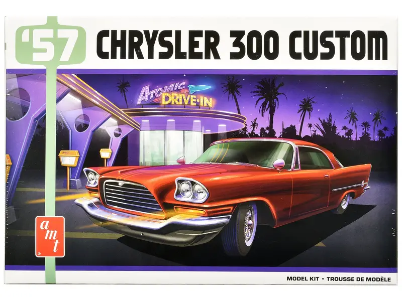 Skill 2 Model Kit 1957 Chrysler 300 Custom 1/25 Scale Model By Amt 1