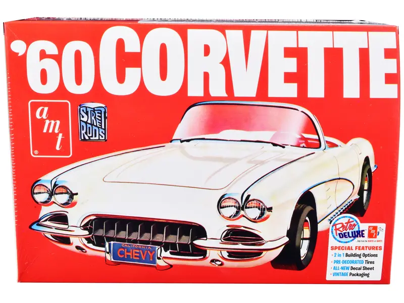 Skill 2 Model Kit 1960 Chevrolet Corvette "Street Rods" 1/25 Scale Model By Amt 1