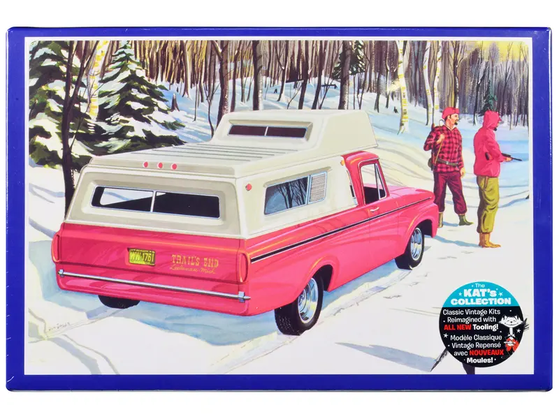 Skill 2 Model Kit 1963 Ford F-100 Camper Pickup Truck 3-In-1 Kit 1/25 Scale Model By Amt 1