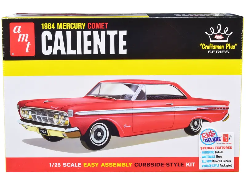 Skill 2 Model Kit 1964 Mercury Comet Caliente "Craftsman Plus" Series 1/25 Scale Model By Amt 1