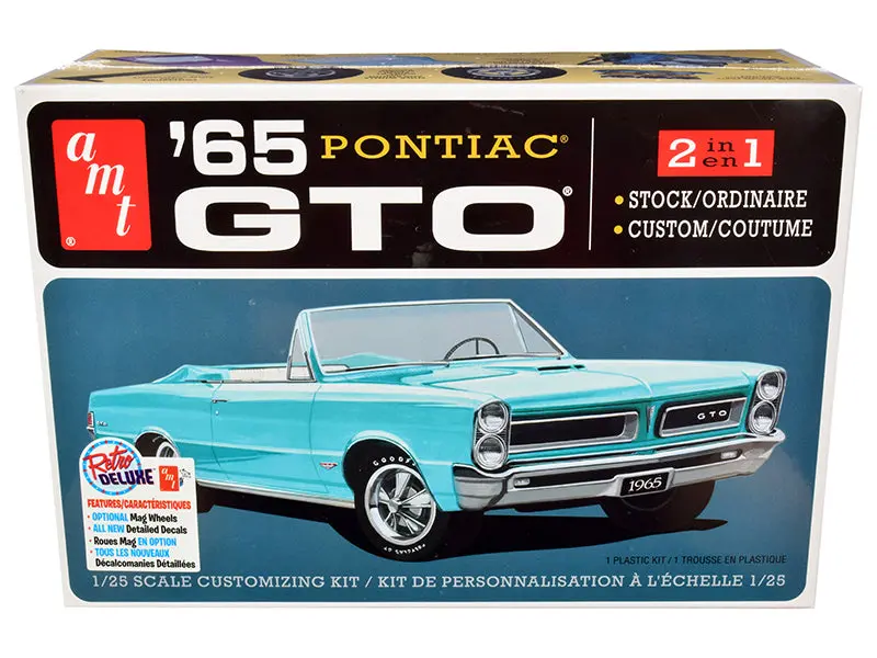 Skill 2 Model Kit 1965 Pontiac Gto 2-In-1 Kit 1/25 Scale Model By Amt 1