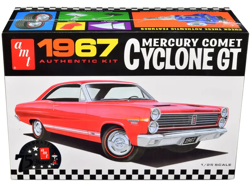 Skill 2 Model Kit 1967 Mercury Comet Cyclone Gt 1/25 Scale Model By Amt 1