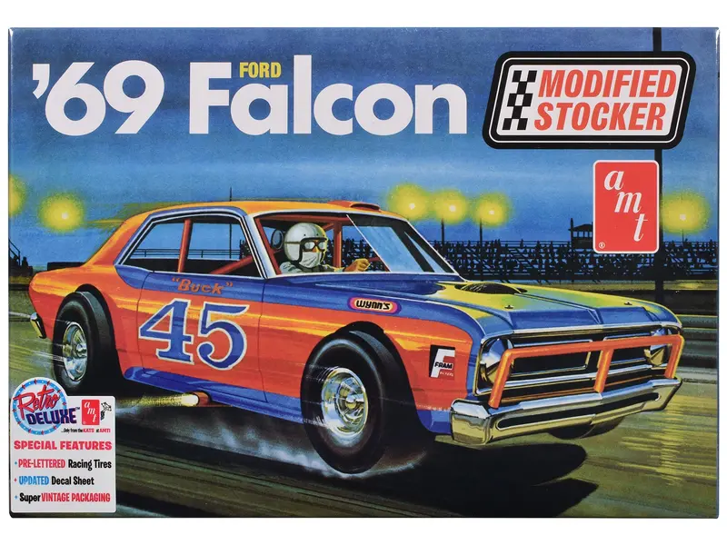 Skill 2 Model Kit 1969 Ford Falcon Modified Stocker 1/25 Scale Model By Amt 1