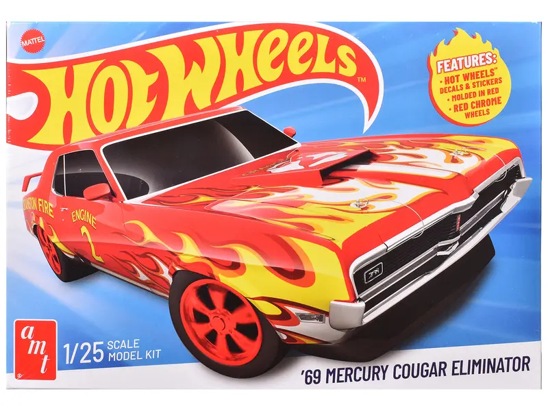 Skill 2 Model Kit 1969 Mercury Cougar Eliminator "Hot Wheels" 1/25 Scale Model By Amt 1