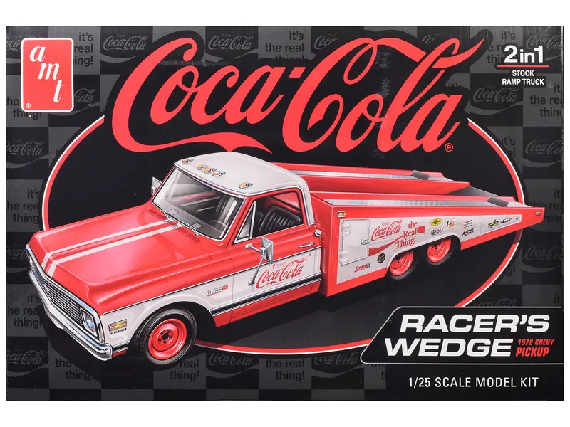 Skill 2 Model Kit 1972 Chevrolet Pickup Truck "Racer's Wedge" 2-In-1 Kit "Coca-Cola" 1/25 Scale Model By Amt 1