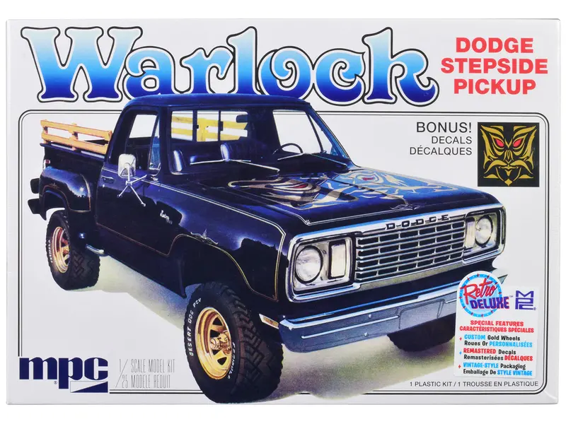 Skill 2 Model Kit 1977 Dodge Warlock Stepside Pickup Truck 1/25 Scale Model By Mpc 1