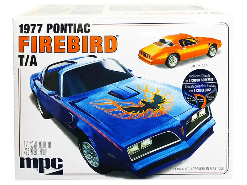 Skill 2 Model Kit 1977 Pontiac Firebird T/A Trans Am 1/25 Scale Model By Mpc 1