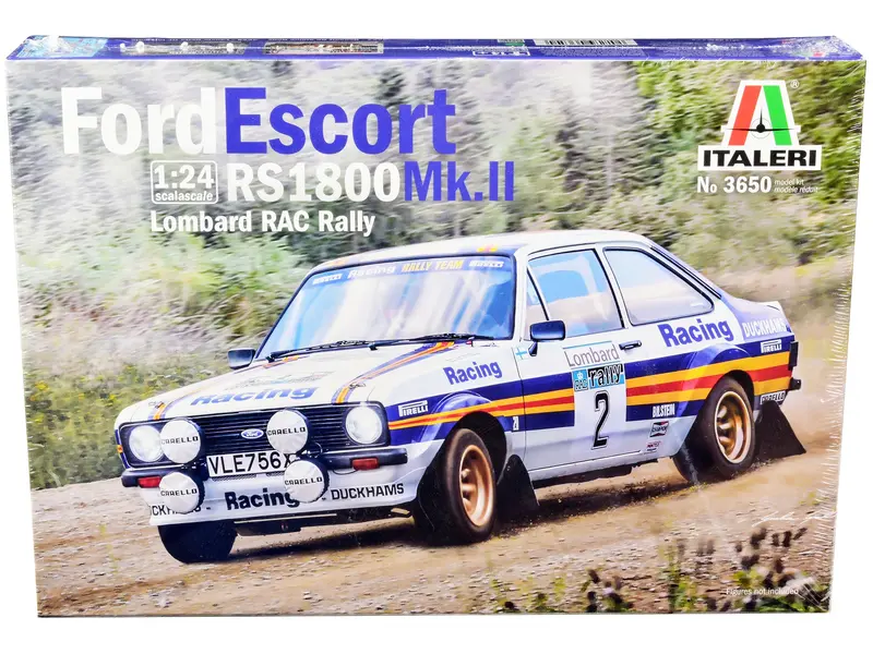 Skill 2 Model Kit Ford Escort Rs 1800 Mk.Ii #2 Lombard Rac Rally (1981) 1/24 Scale Model By Italeri 1