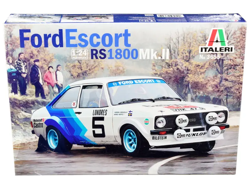 Skill 2 Model Kit Ford Escort Rs 1800 Mk.Ii #5 Rallye Monte Carlo (1979) 1/24 Scale Model By Italeri 1