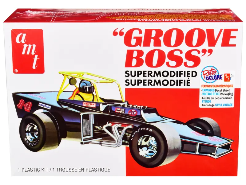 Skill 2 Model Kit "Groove Boss" Supermodified Racer 1/25 Scale Model By Amt 1