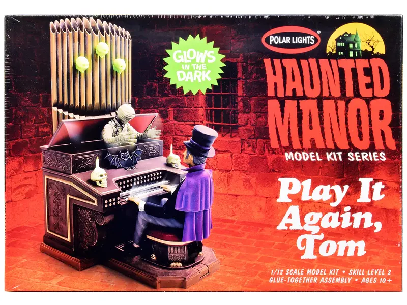 Skill 2 Model Kit Haunted Manor "Play It Again Tom" Diorama Set 1/12 Scale Model By Polar Lights 1