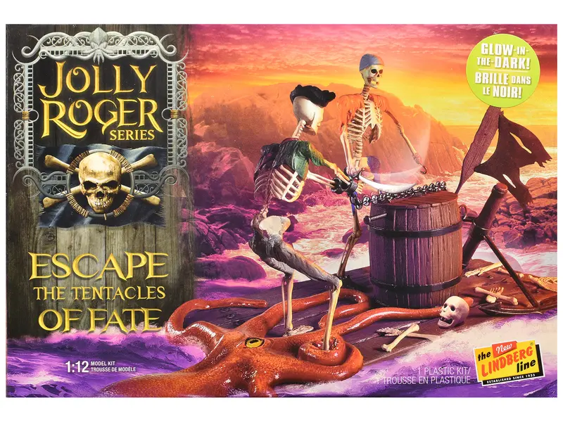 Skill 2 Model Kit Jolly Roger Series "Escape The Tentacles Of Fate" Diorama Set 1/12 Scale Model By Lindberg 1