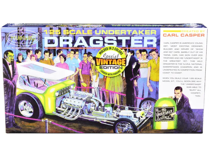 Skill 2 Model Kit Undertaker Dragster By Carl Casper 1/25 Scale Model By Polar Lights 1