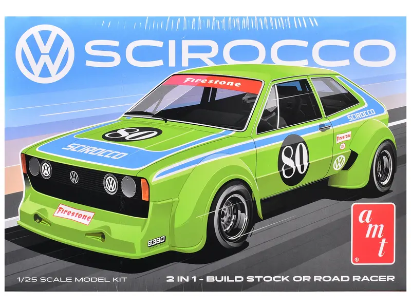 Skill 2 Model Kit Volkswagen Scirocco "T/A Champ" 1/25 Scale Model By Amt 1