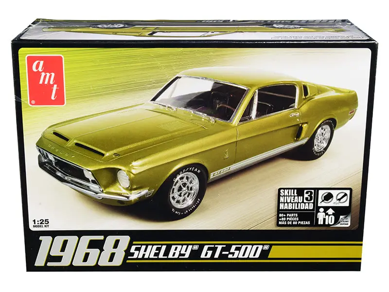 Skill 3 Model Kit 1968 Ford Mustang Shelby Gt-500 1/25 Scale Model By Amt 1