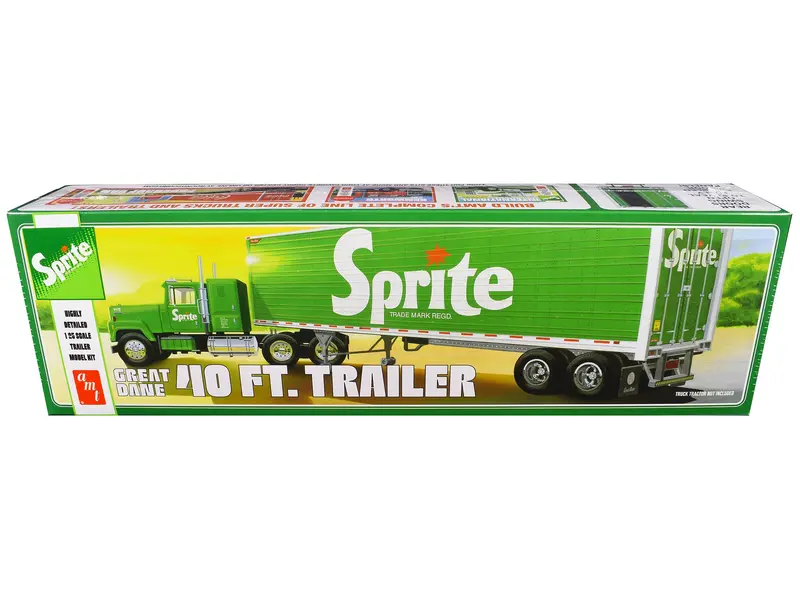 Skill 3 Model Kit Great Dane 40' Dry Goods Trailer "Sprite" 1/25 Scale Model By Amt 1