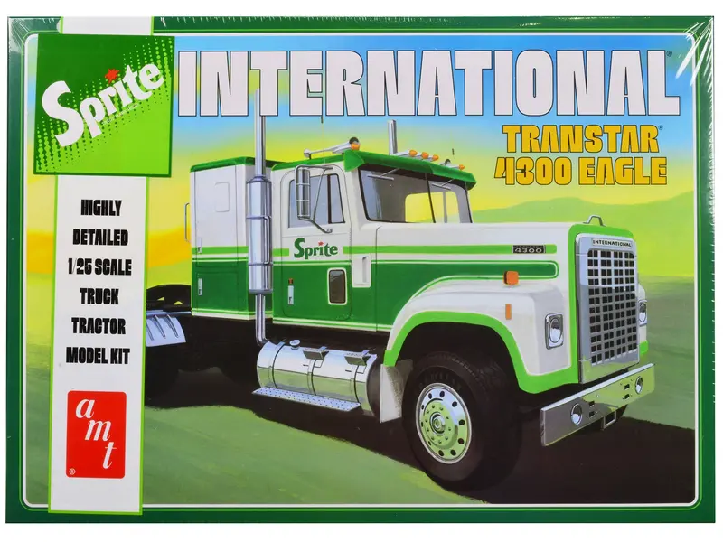 Skill 3 Model Kit International Transtar 4300 Eagle Truck Tractor "Sprite" 1/25 Scale Model By Amt 1
