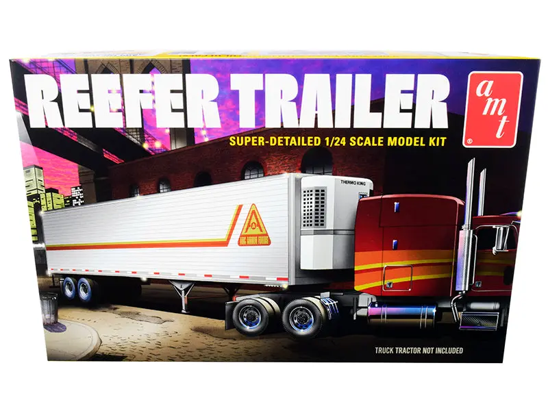 Skill 3 Model Kit Reefer Trailer 1/24 Scale Model By Amt 1