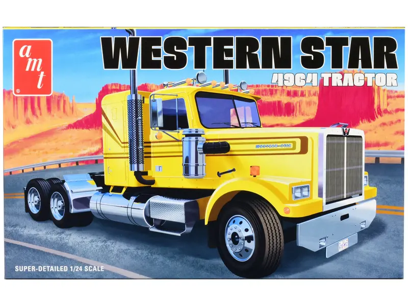 Skill 3 Model Kit Western Star 4964 Truck Tractor 1/24 Scale Model By Amt 1