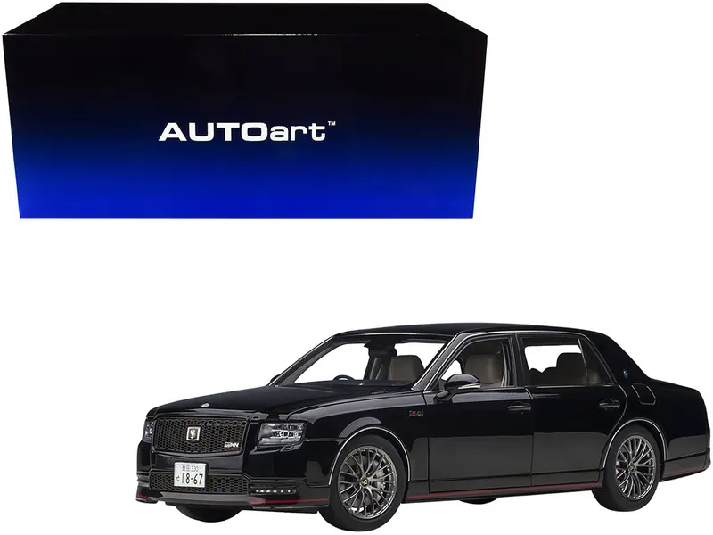 Toyota Century Grmn Rhd (Right Hand Drive) Black 1/18 Model Car By Autoart 1