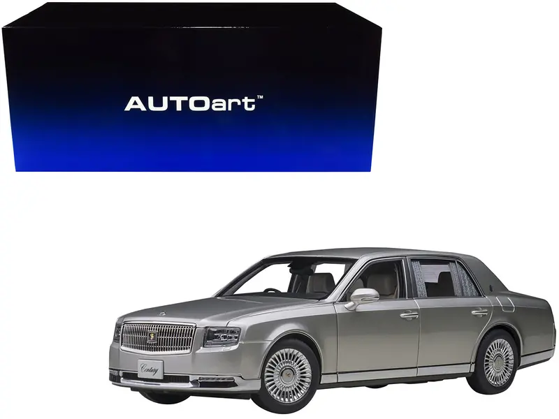 Toyota Century With Curtains Rhd (Right Hand Drive) Silver Special Edition 1/18 Model Car By Autoart 1