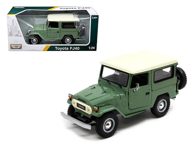 Toyota Fj40 Medium Green 1/24 Diecast Model Car By Motormax 1