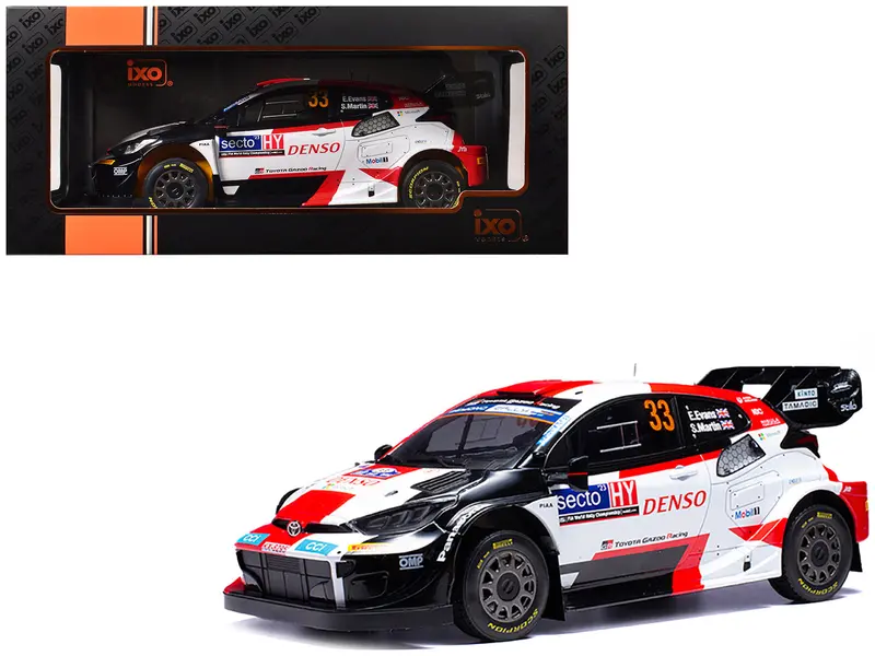 Toyota Gr Yaris Rally1 Hybrid #33 Elfyn Evans - Scott Martin Winner "Rally Finland" (2023) 1/18 Diecast Model Car By Ixo Models 1