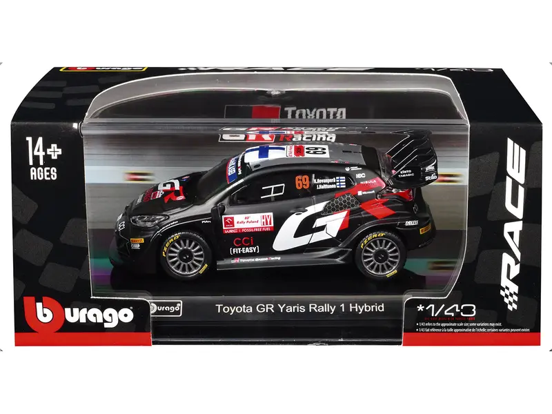 Toyota Gr Yaris Rally1 Hybrid #69 Kalle Rovanpera - Jonne Halttunen "Toyota Gazoo Racing Wrt" "World Rally Championship" (2024) "Race" Series 1/43 Diecast Model Car By Bburago 1