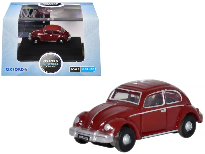 Volkswagen Beetle Ruby Red 1/148 (N) Scale Diecast Model Car By Oxford Diecast 1