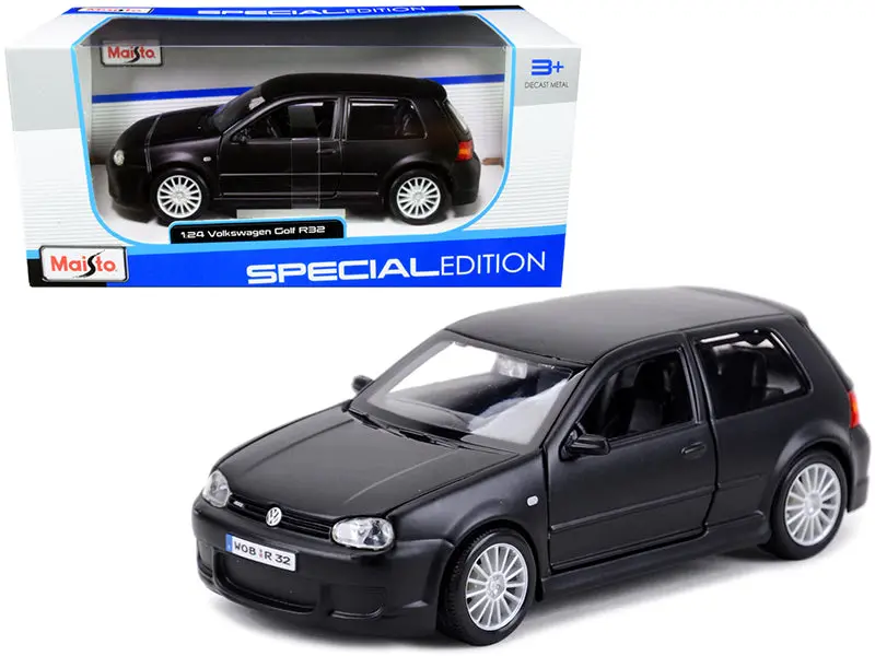 Volkswagen Golf R32 Matt Black "Special Edition" Series 1/24 Diecast Model Car By Maisto 1